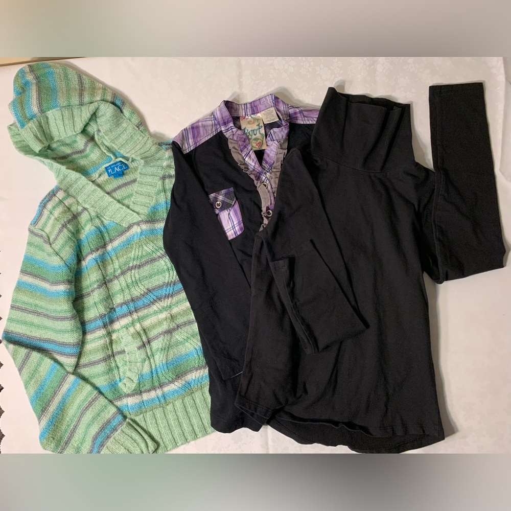 EUC/GUC Bundle of 3 Tops: Turtleneck, Hoodie Sweater, Tee